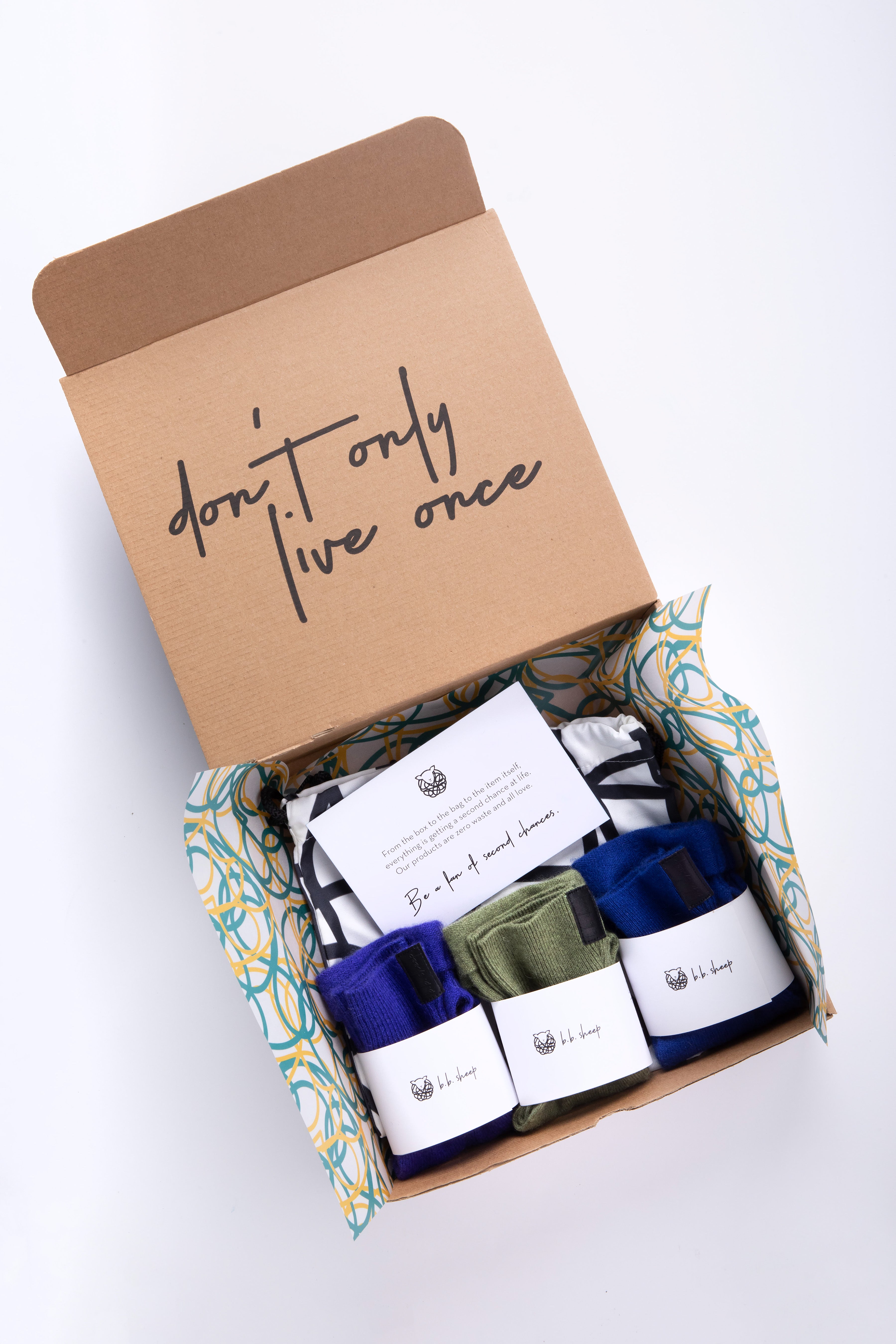 Jewel Fingerless Gloves Set - Purple, Blue and Matcha Green, Box of 3