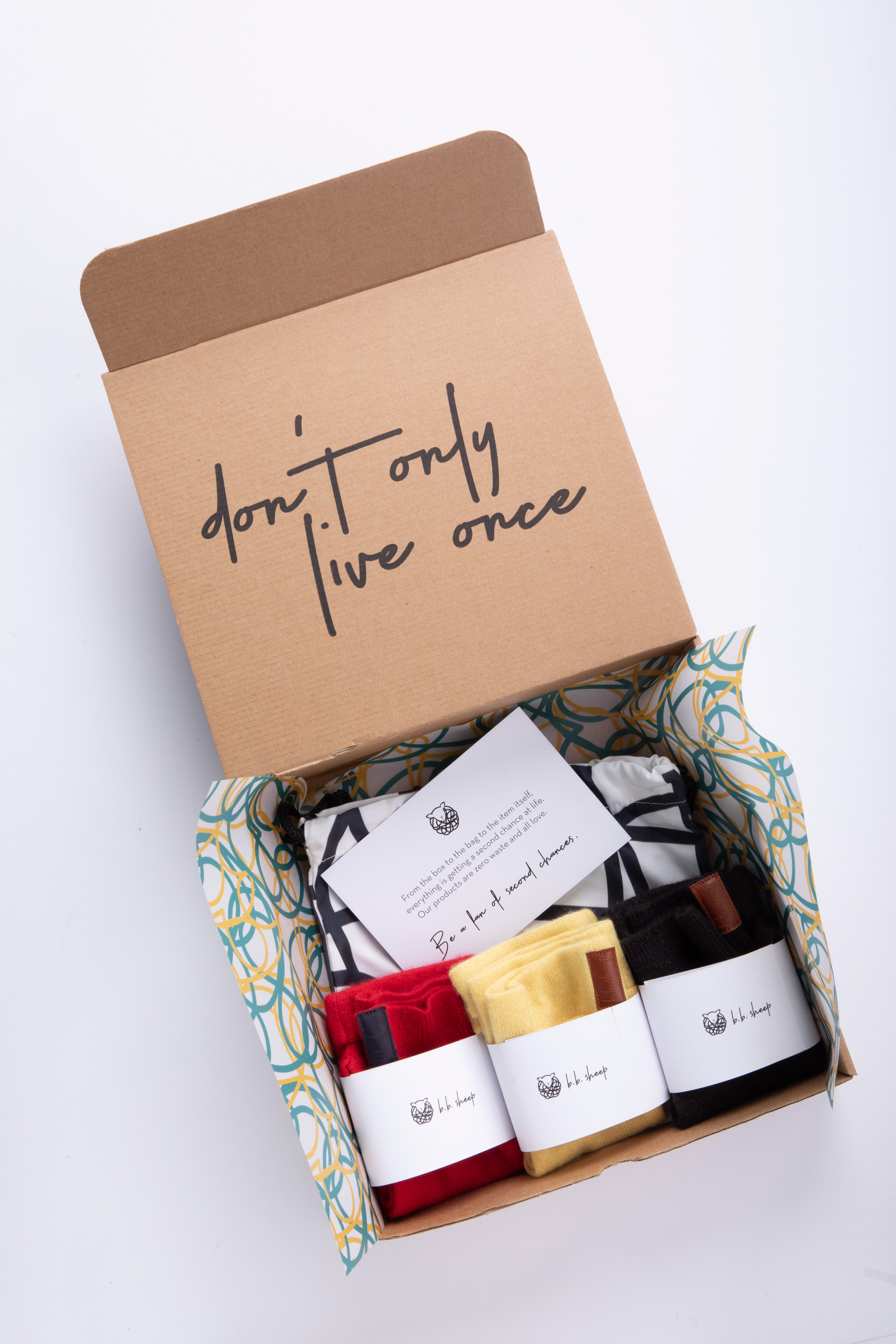 Autumn Fingerless Gloves Set - Yellow, Red, Dark Brown, Box of 3