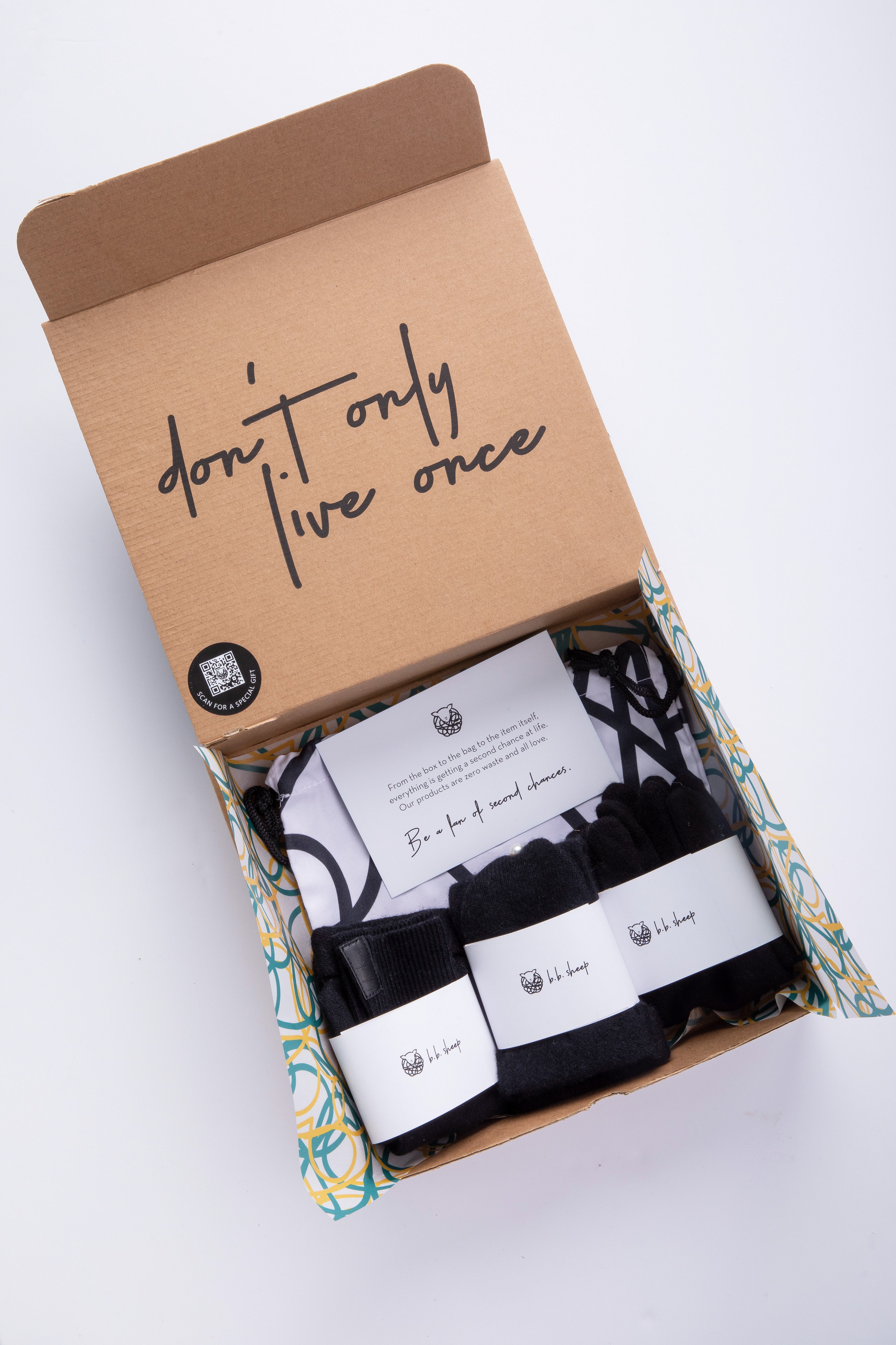 All Black Assorted Gloves Set - Black - Box of 3