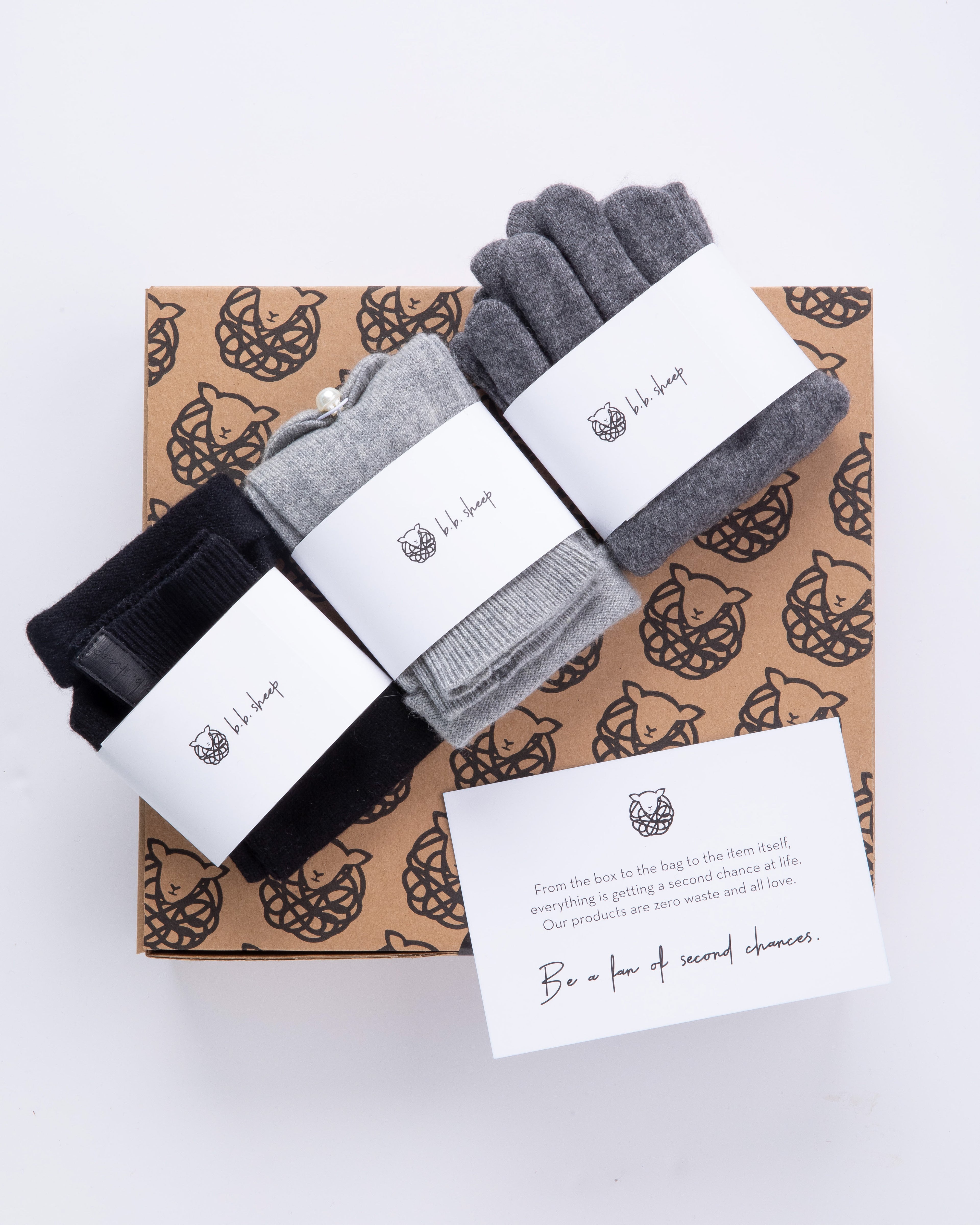 Gray Assorted Gloves Set - Dark Gray, Gray and Light Gray Box of 3