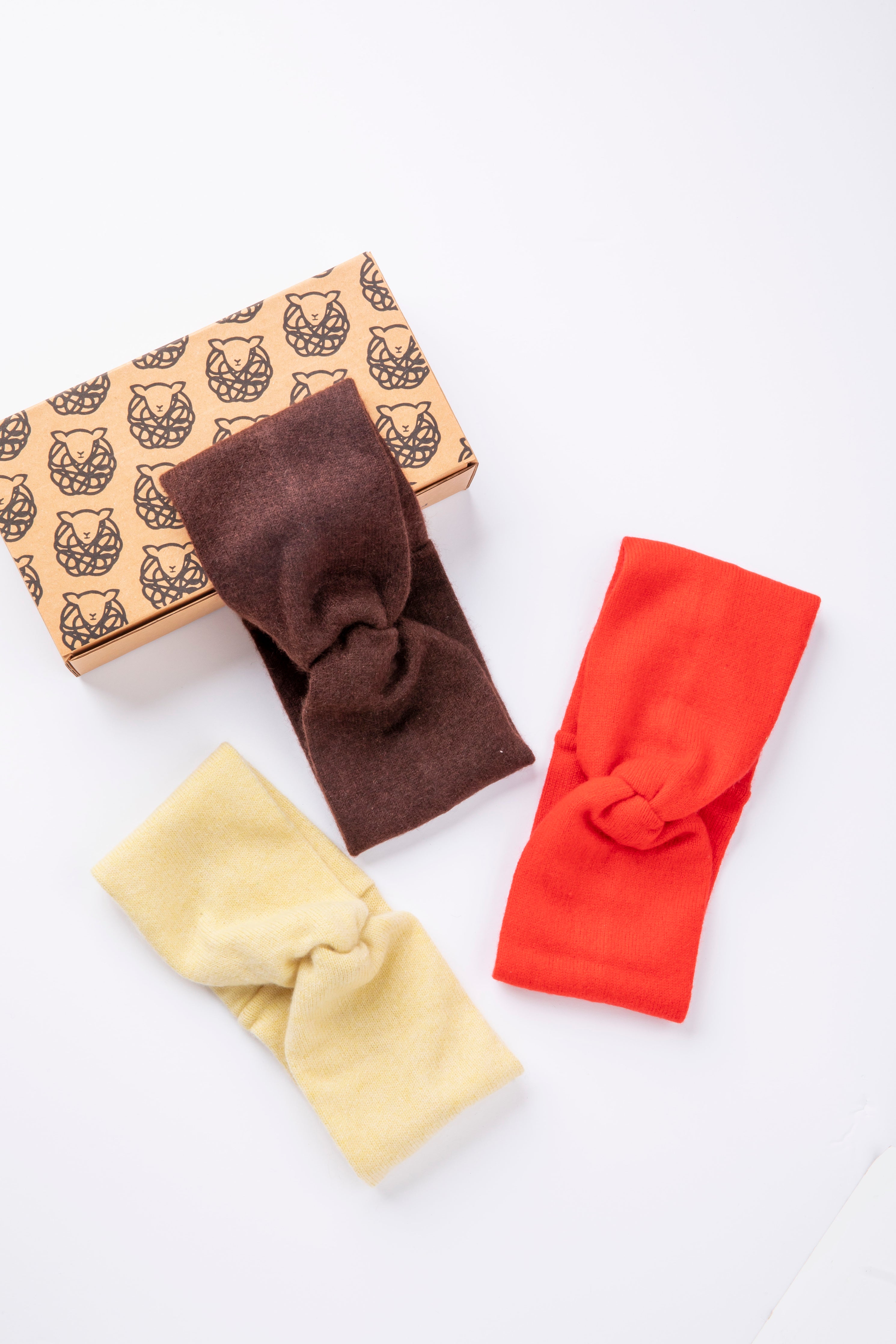 Autumn Headband Set - Yellow, Red & Dark Brown