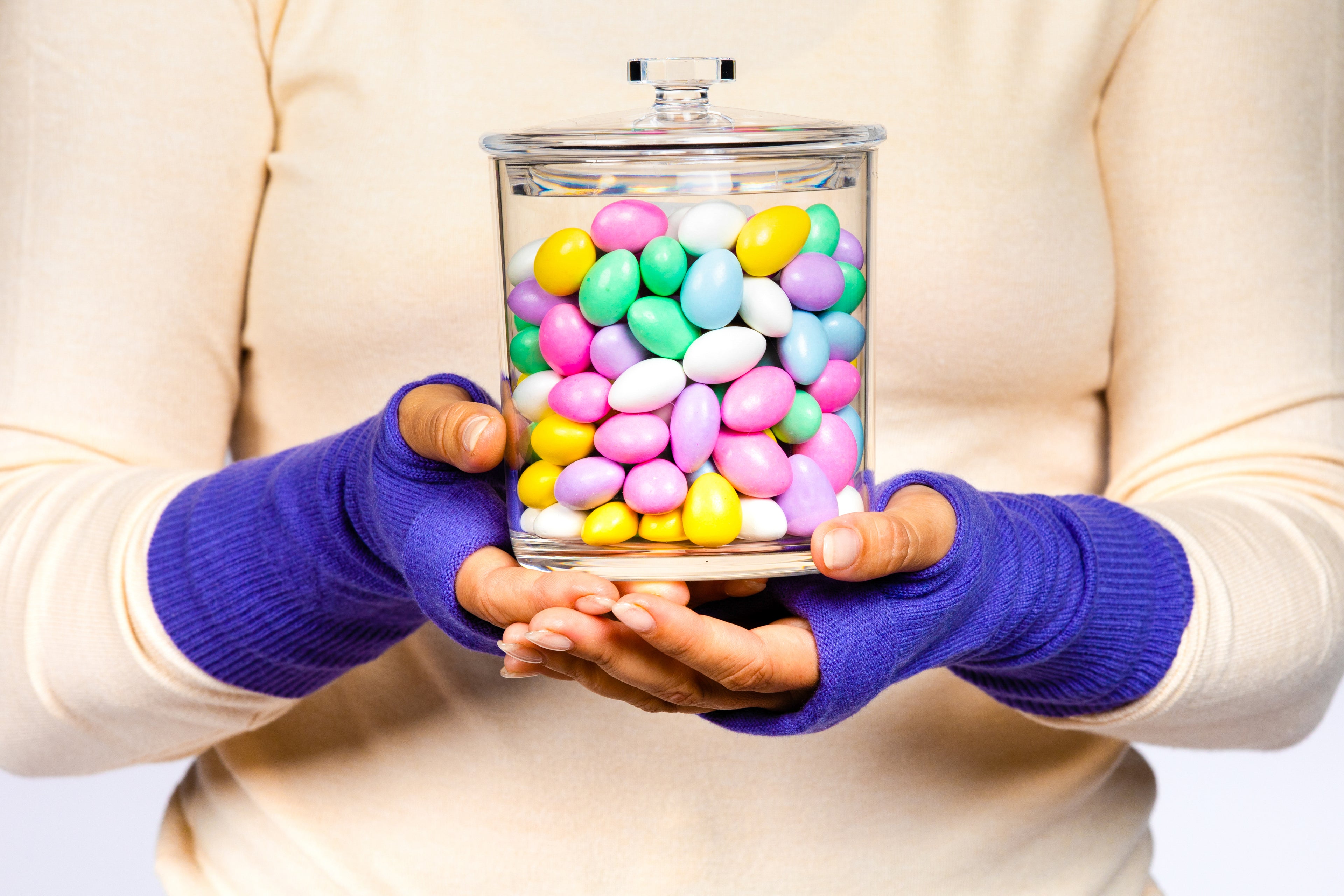 Purple - Cashmere Fingerless Gloves