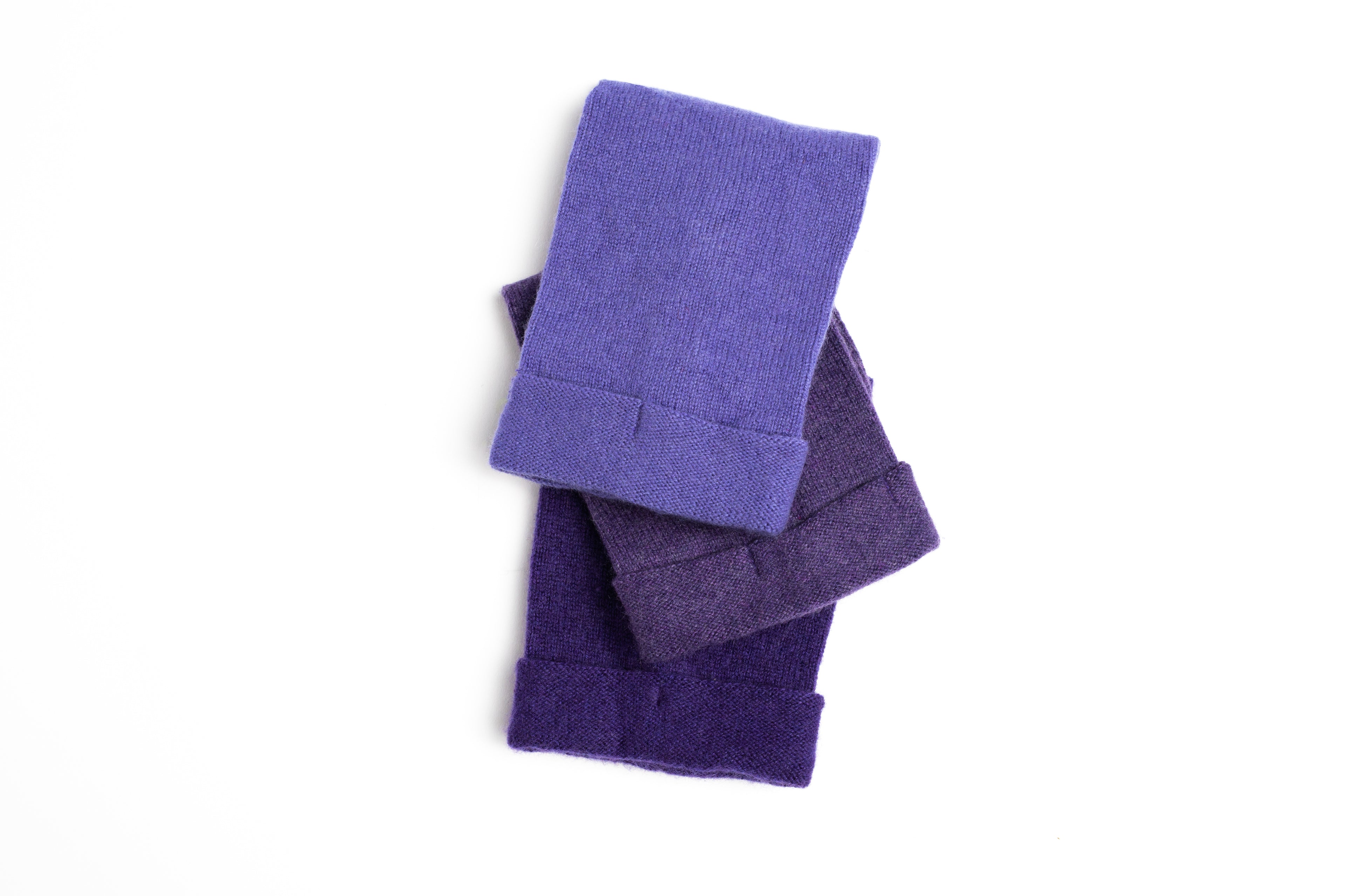 Purple - Cashmere Fingerless Gloves