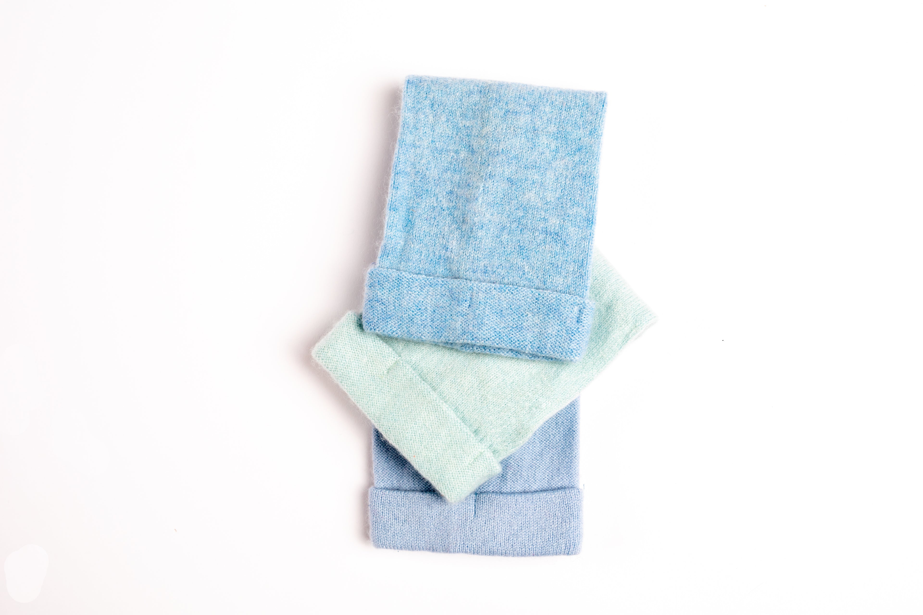 Baby Blue - Cashmere Fingerless Gloves