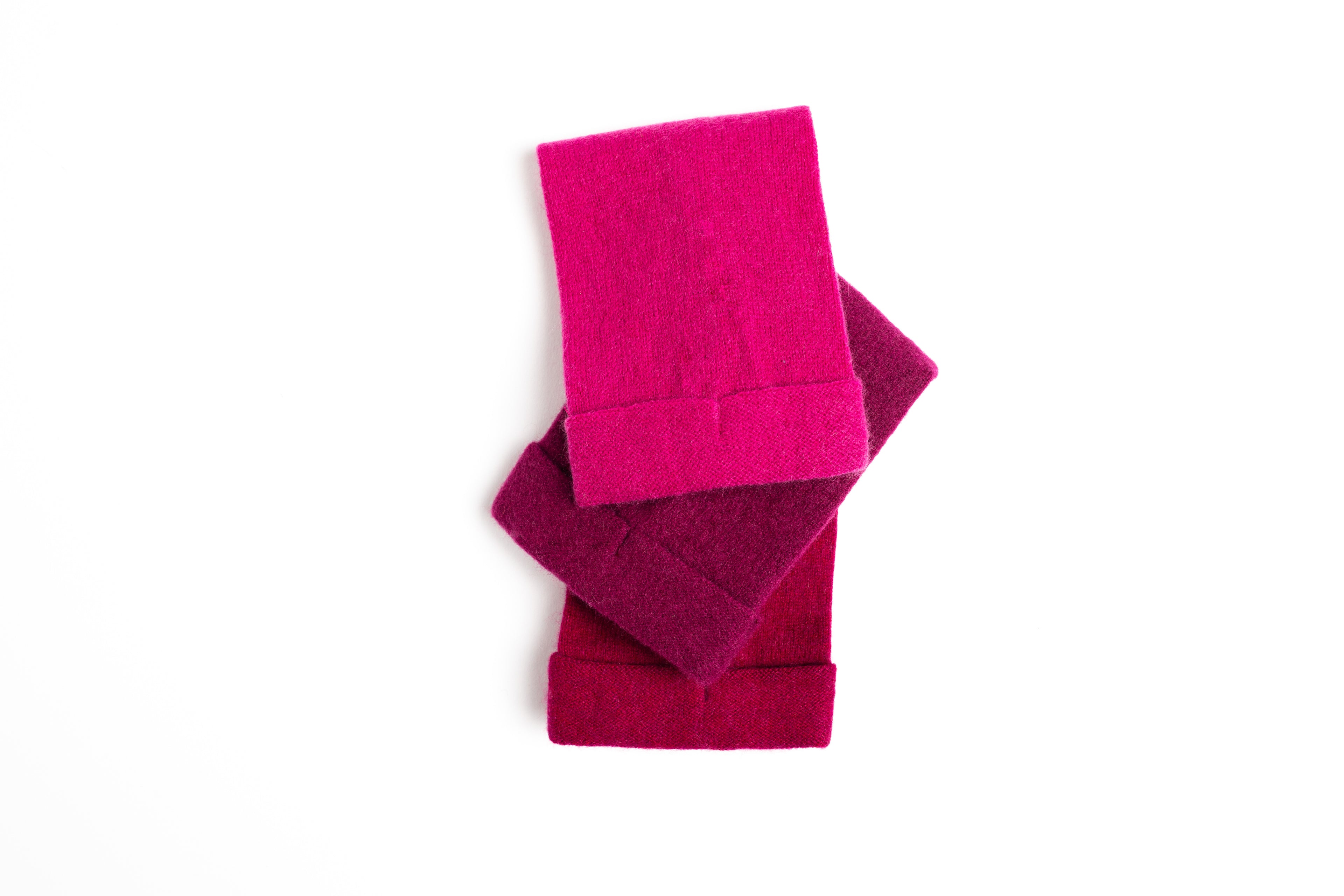 Dark Pink - Cashmere Fingerless Gloves