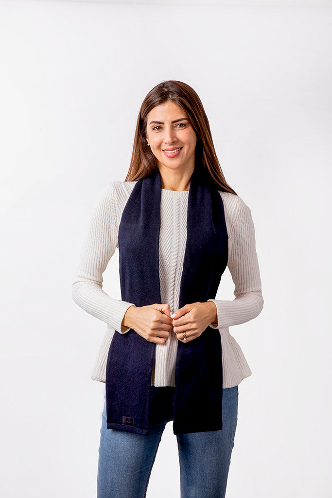 Navy - Cashmere Open Scarf for Women