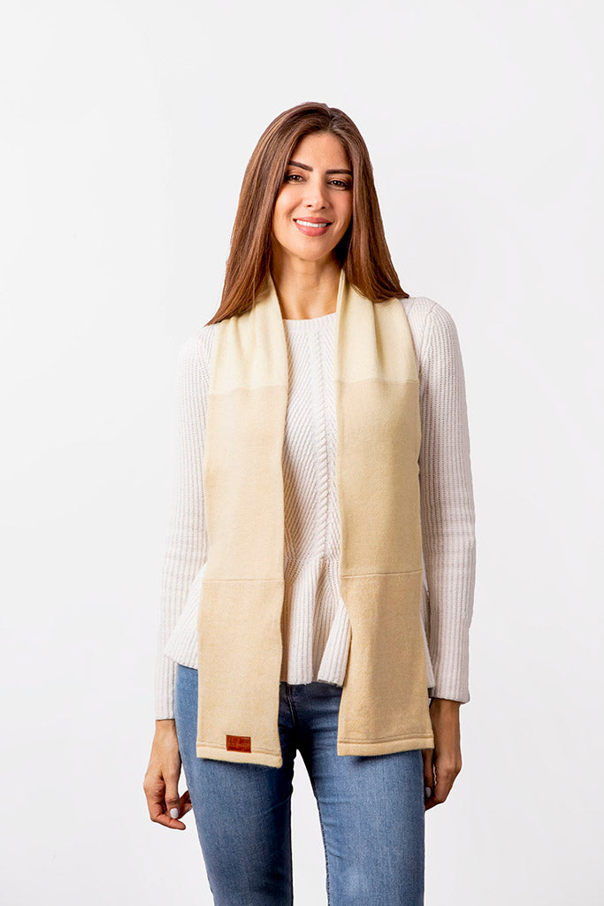 Baby Yellow - Cashmere Open Scarf for Women