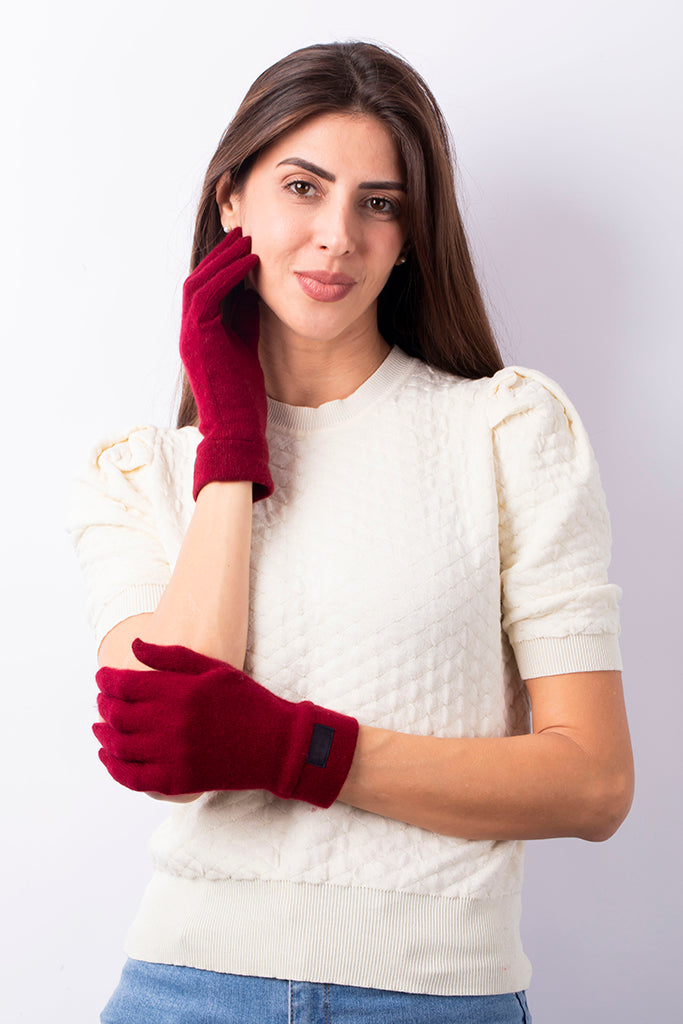 Dark Red - Cashmere Classic Gloves