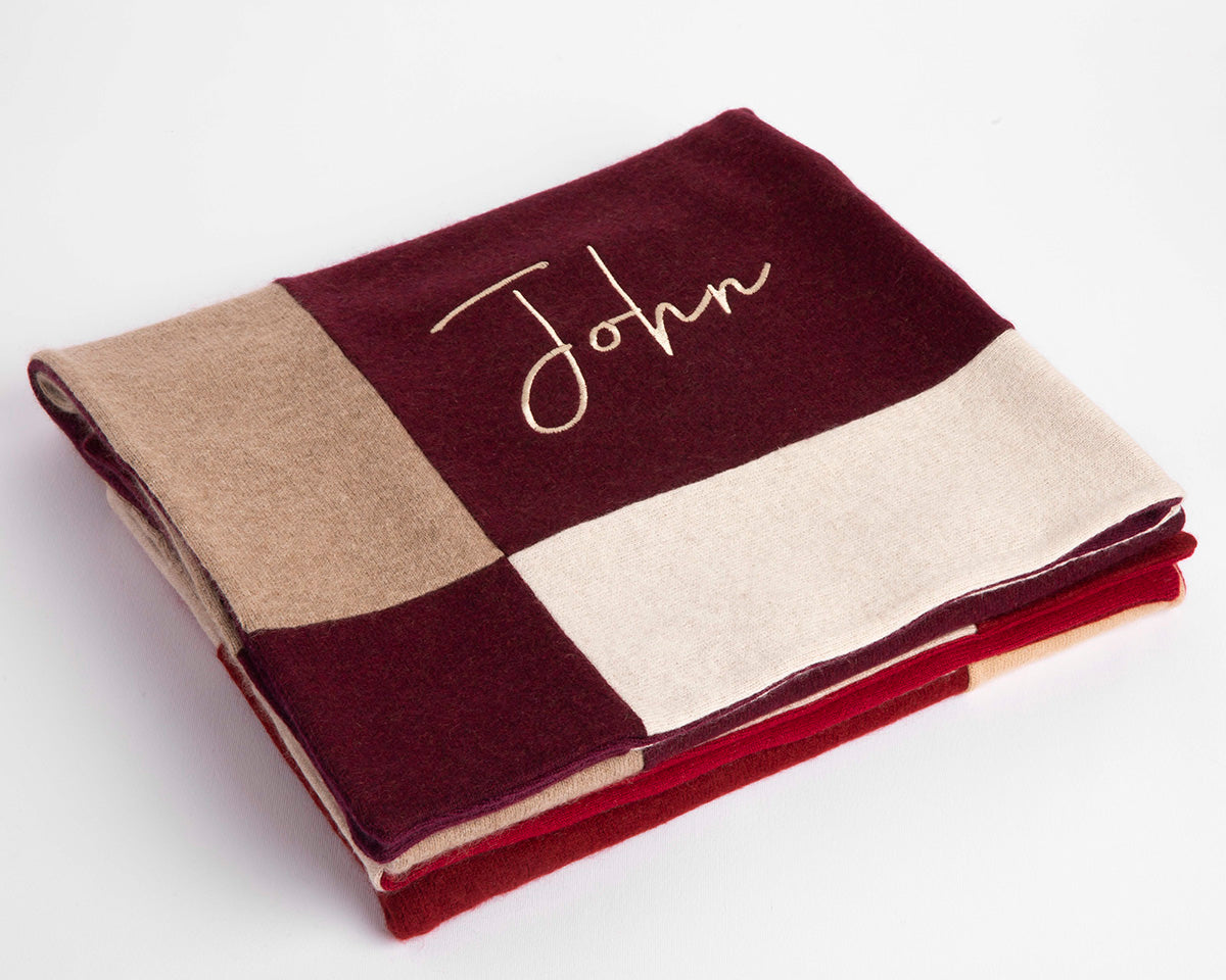 Pure Cashmere Red Baby Blanket
