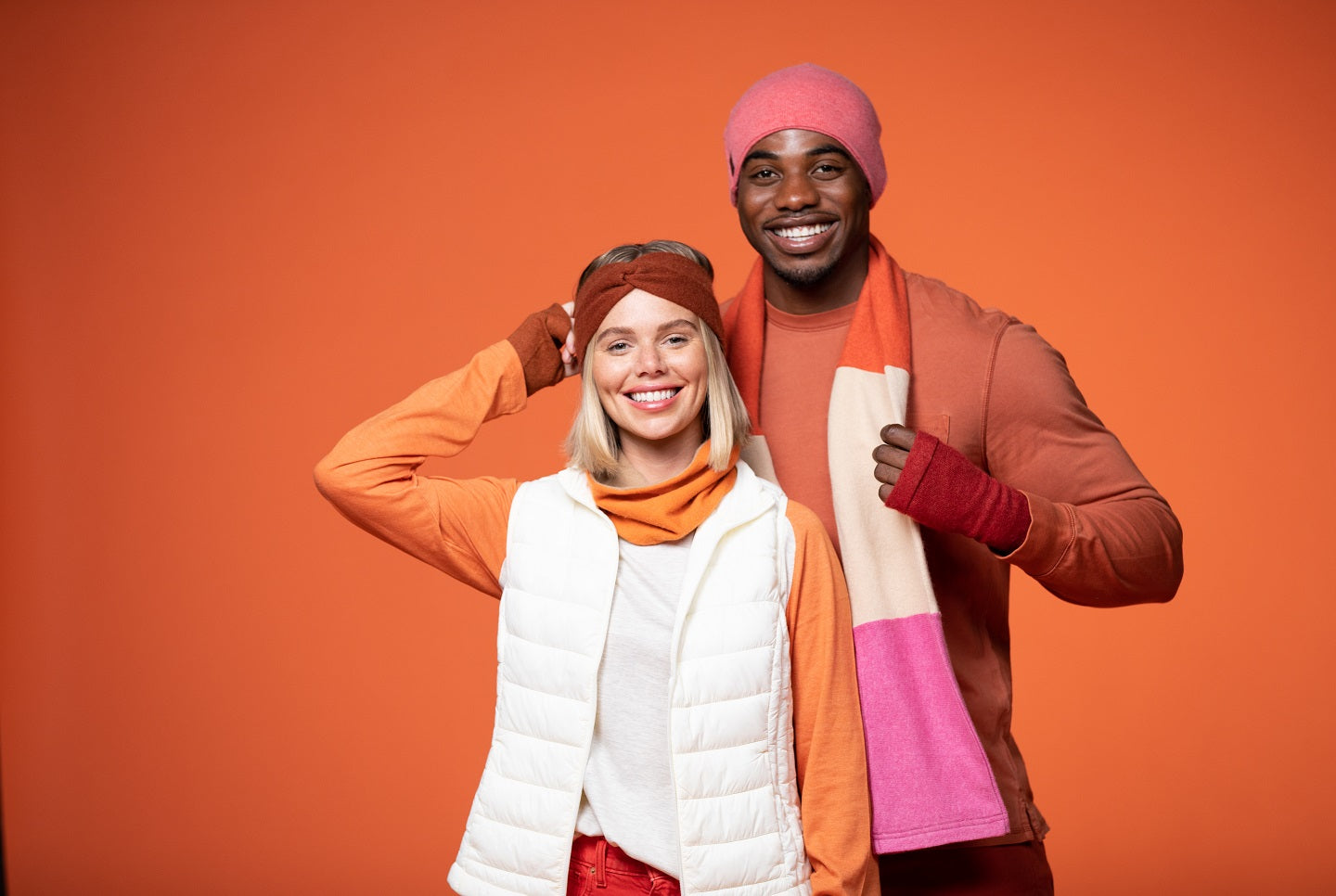 Dark Orange - Cashmere Headband for Women