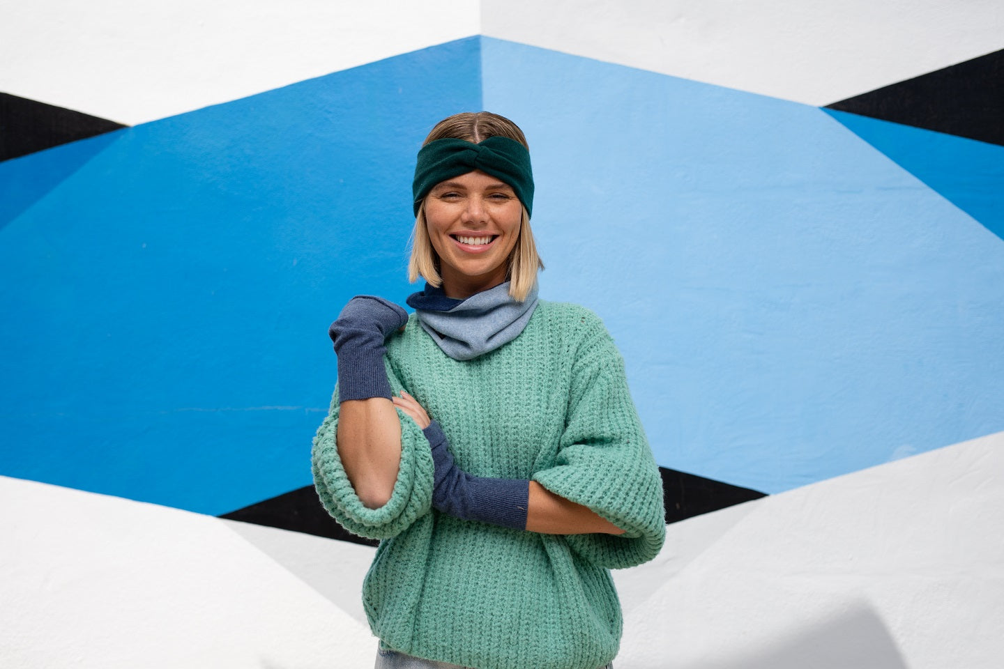 Military Green - Cashmere Headband for Women