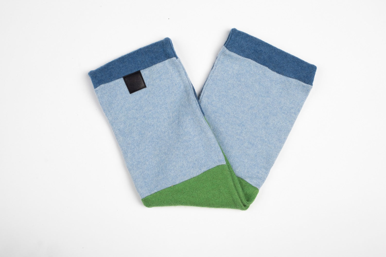 Green and Blue - Cashmere Infinity Scarf for Kids