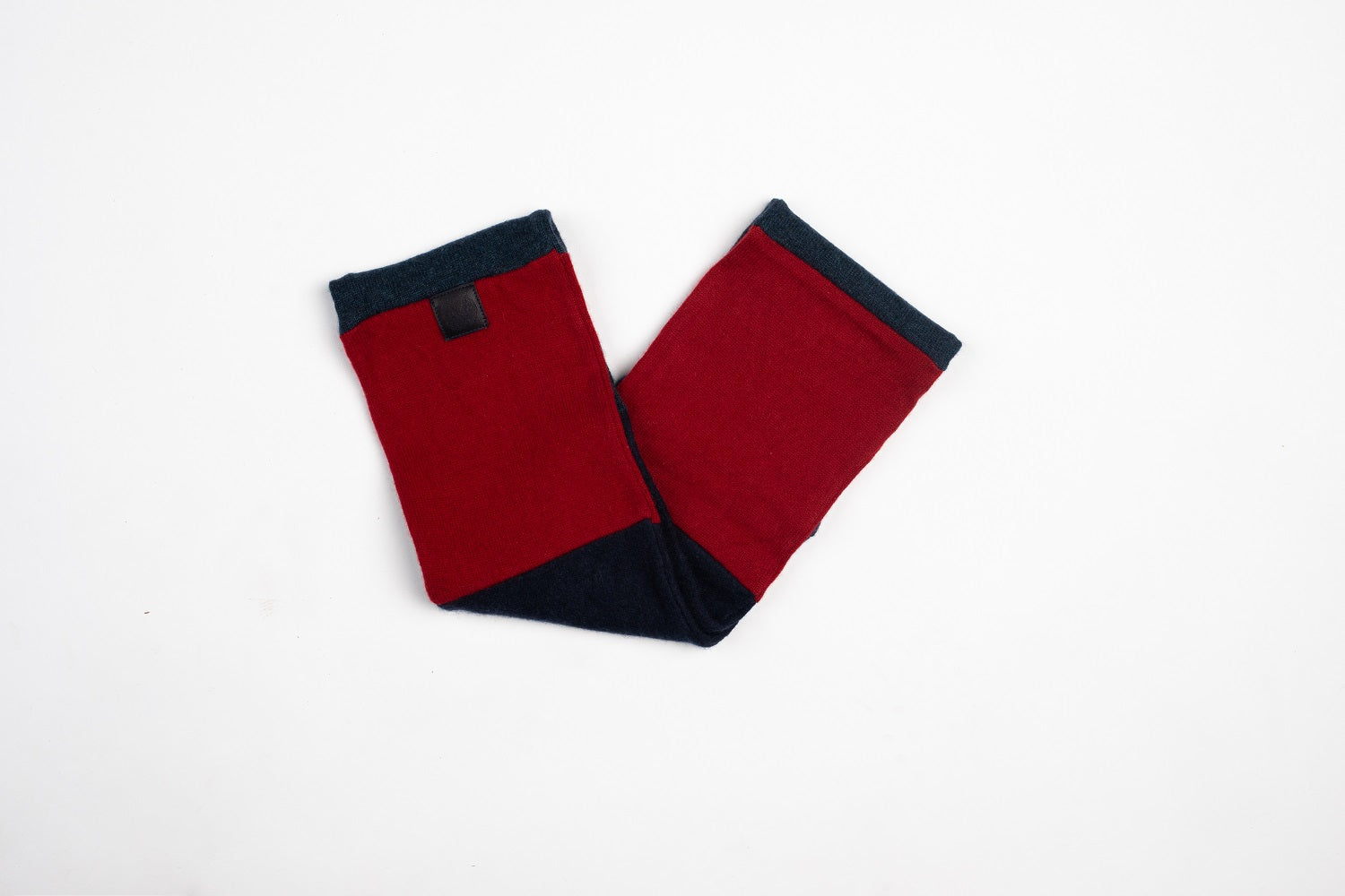 Red and Blue - Cashmere Infinity Scarf for Kids