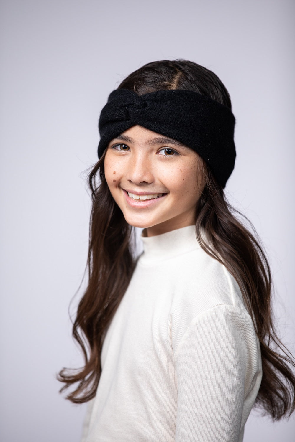 Black - Cashmere Headband for Kids