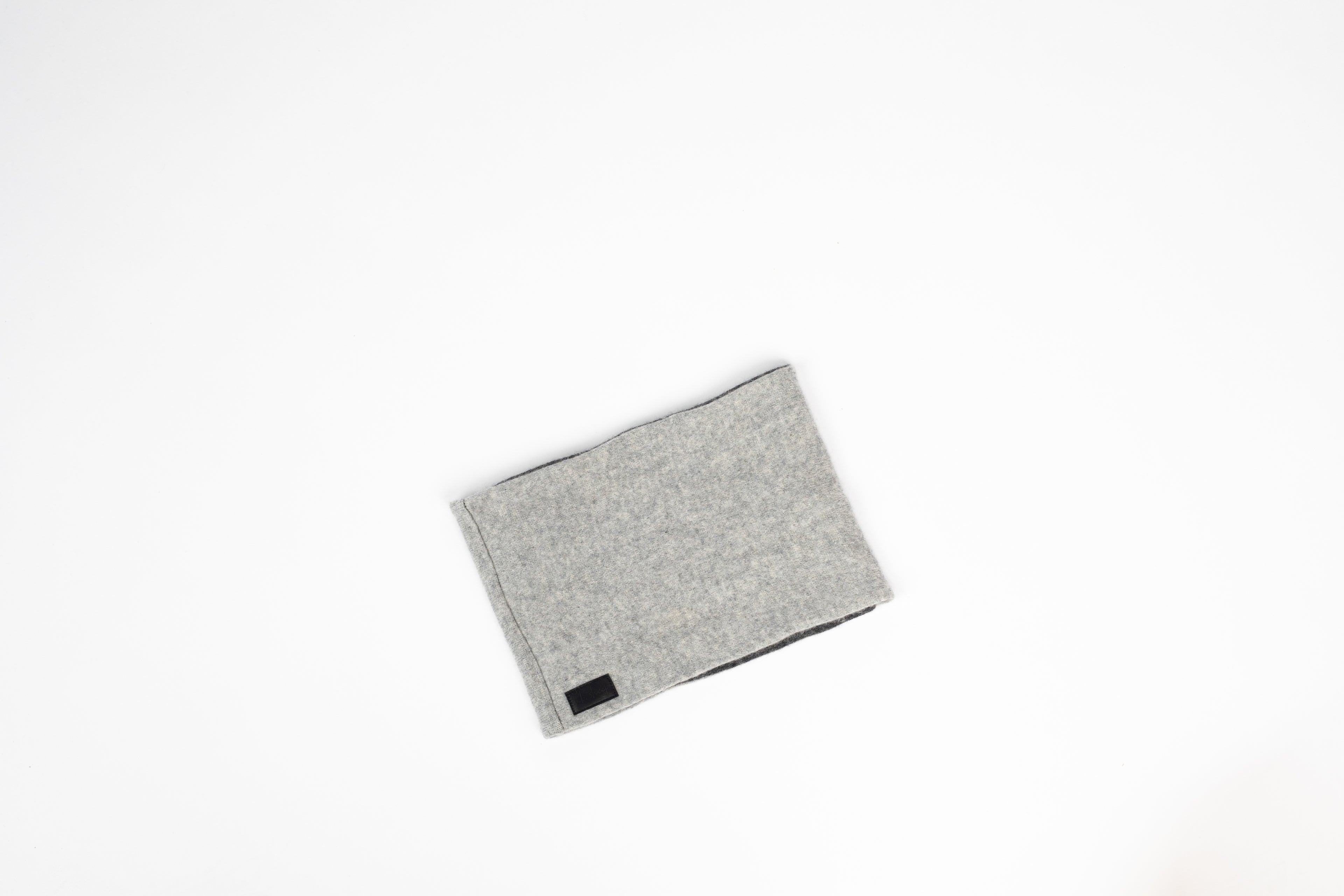 Dark Gray and Light Gray - Cashmere Reversible Neck Warmer for Women