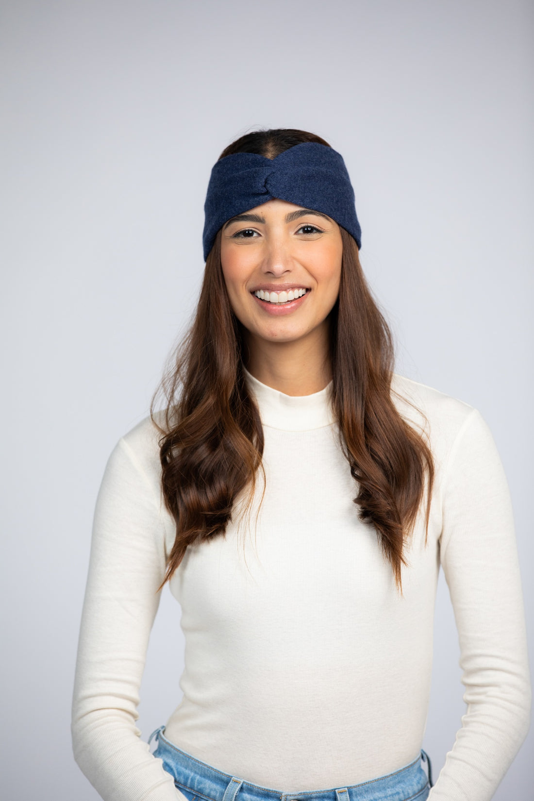 Denim Blue - Cashmere Headband for Women
