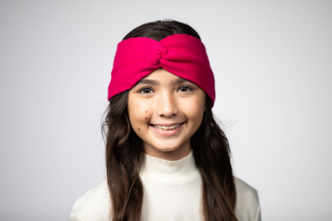 Hot Pink - Cashmere Headband for Kids