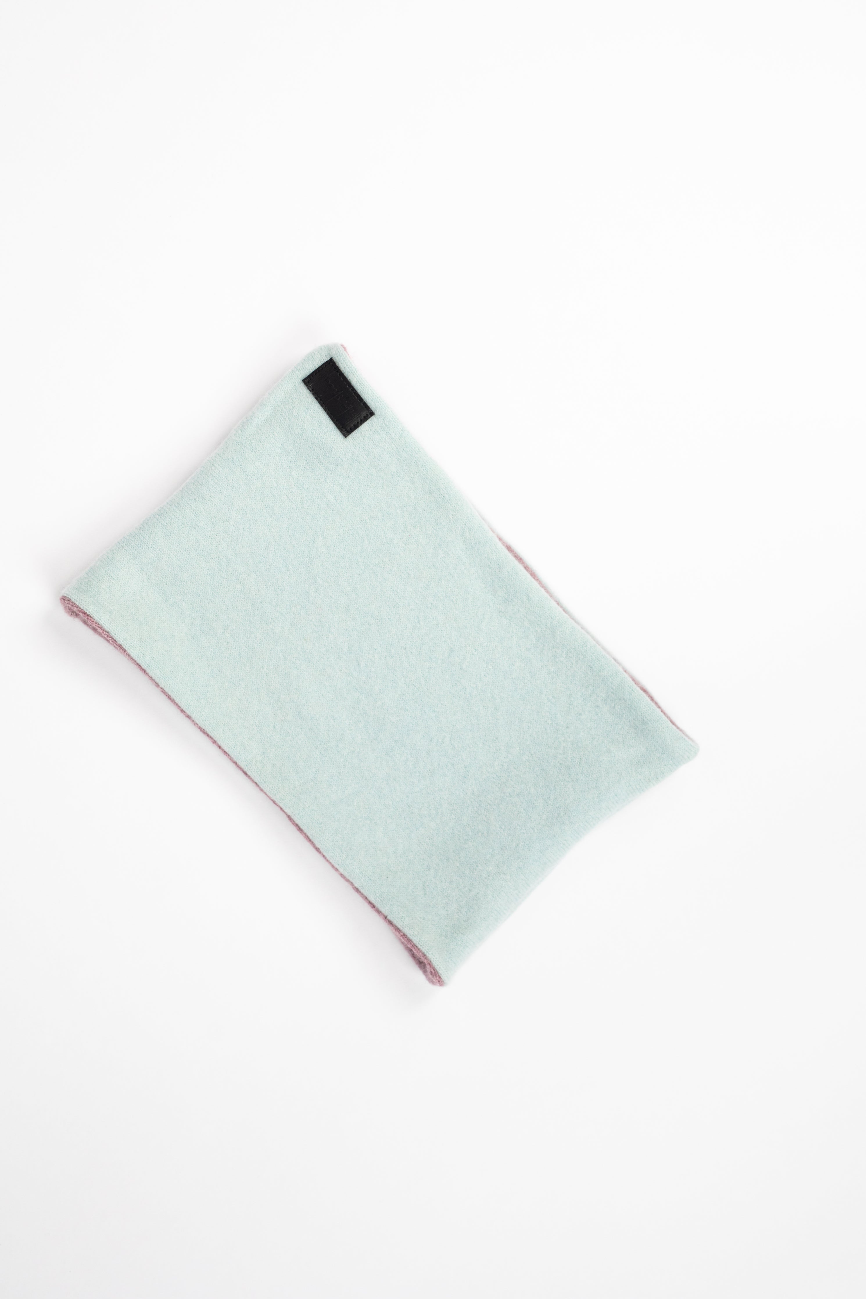 Lavender and Ocean Blue - Cashmere Reversible Neck Warmer for Women