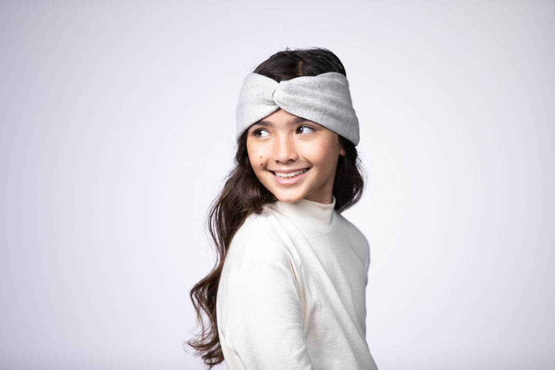 Light Gray - Cashmere Headband for Kids
