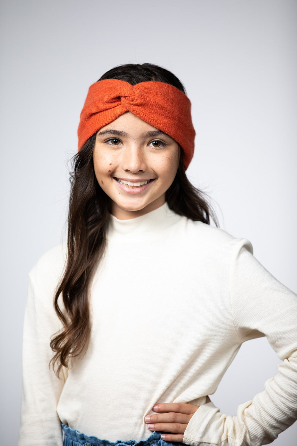 Light Orange - Cashmere Headband for Kids