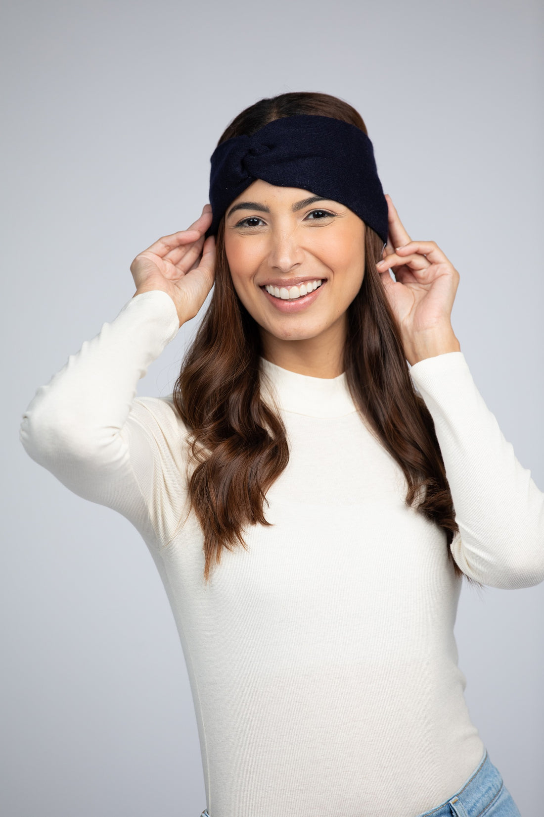 Navy - Cashmere Headband for Women