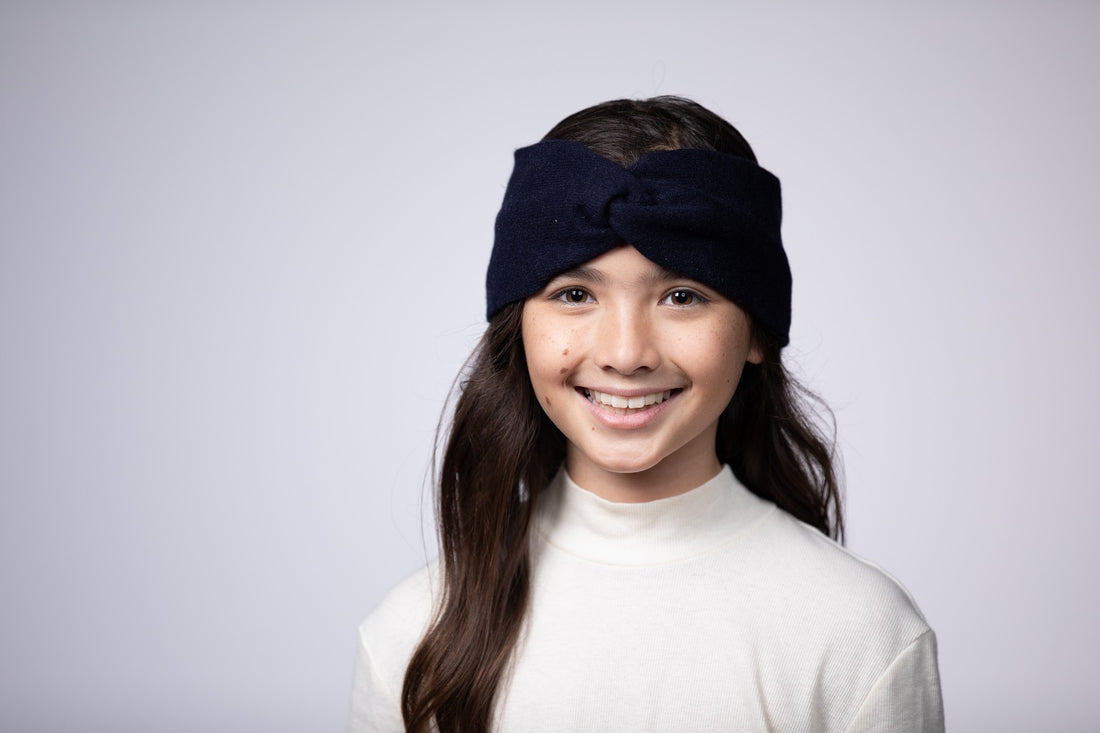 Navy - Cashmere Headband for Kids