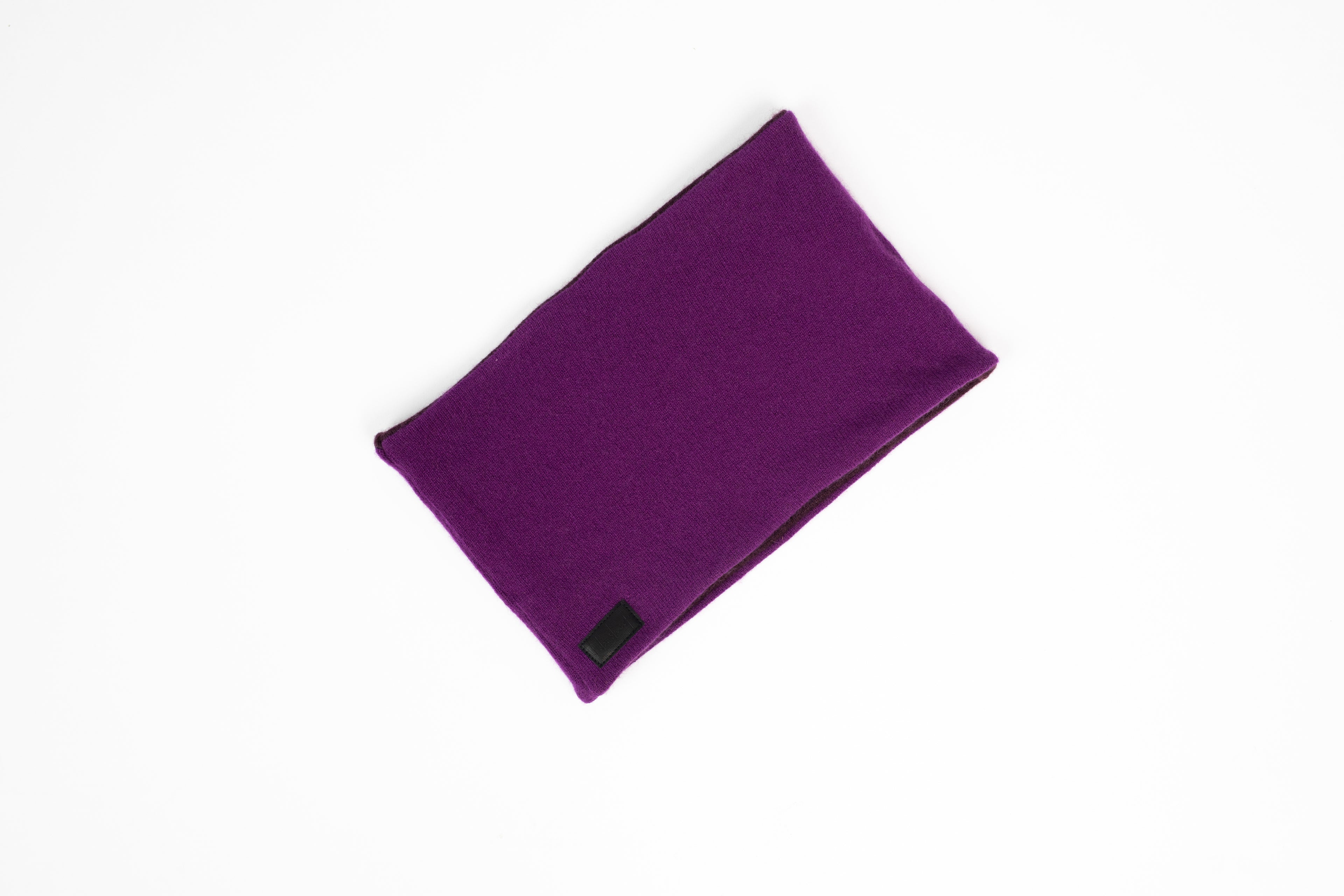Grape Purple and Dark Purple - Cashmere Reversible Neck Warmer for Women