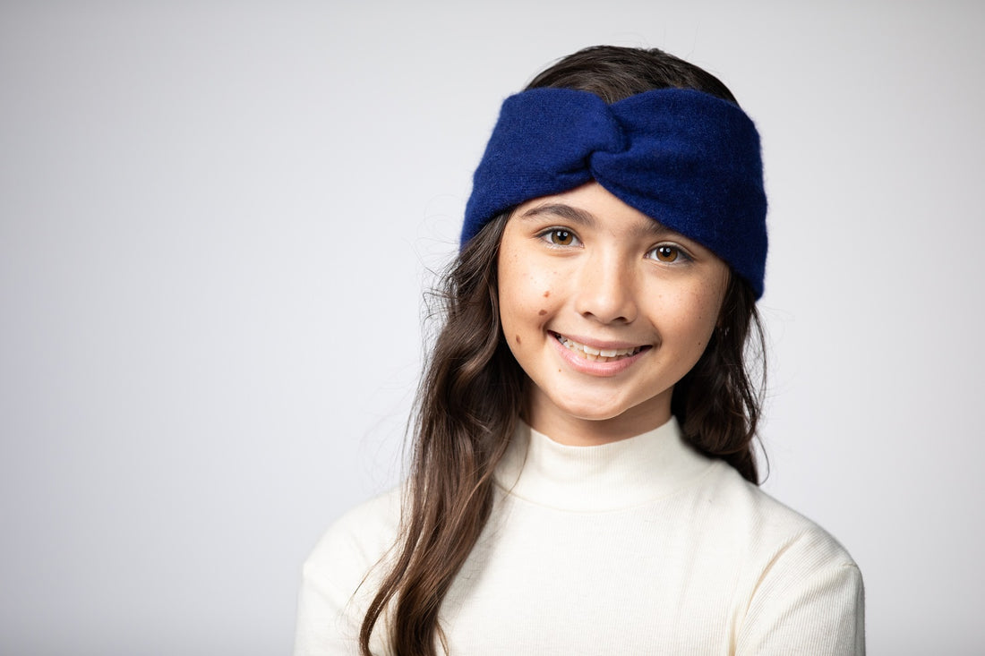 Dark Purple - Cashmere Headband for Kids
