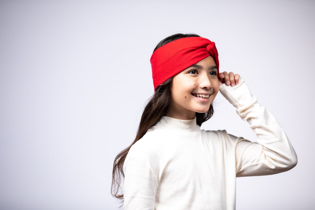 Red - Cashmere Headband for Kids
