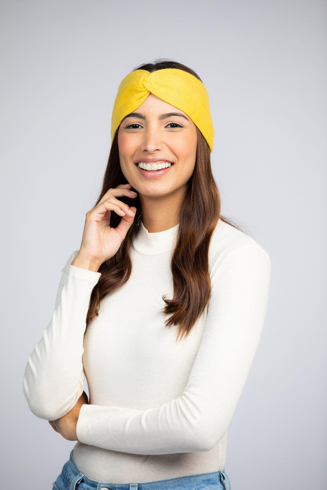 Yellow - Cashmere Headband for Women