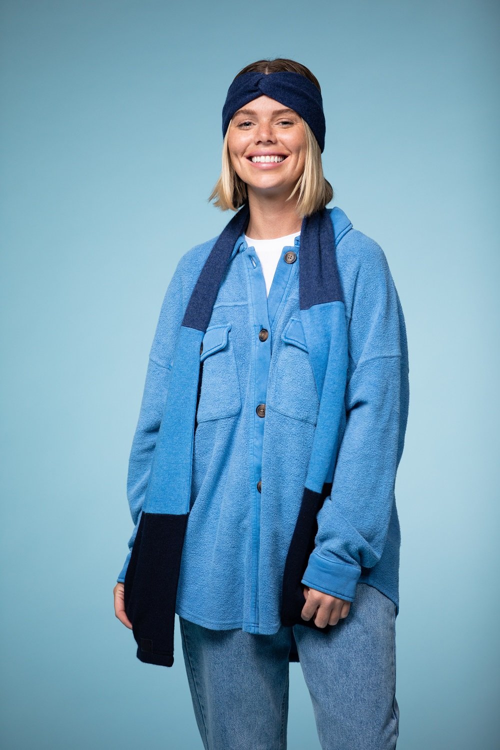 Blue Cashmere Scarf