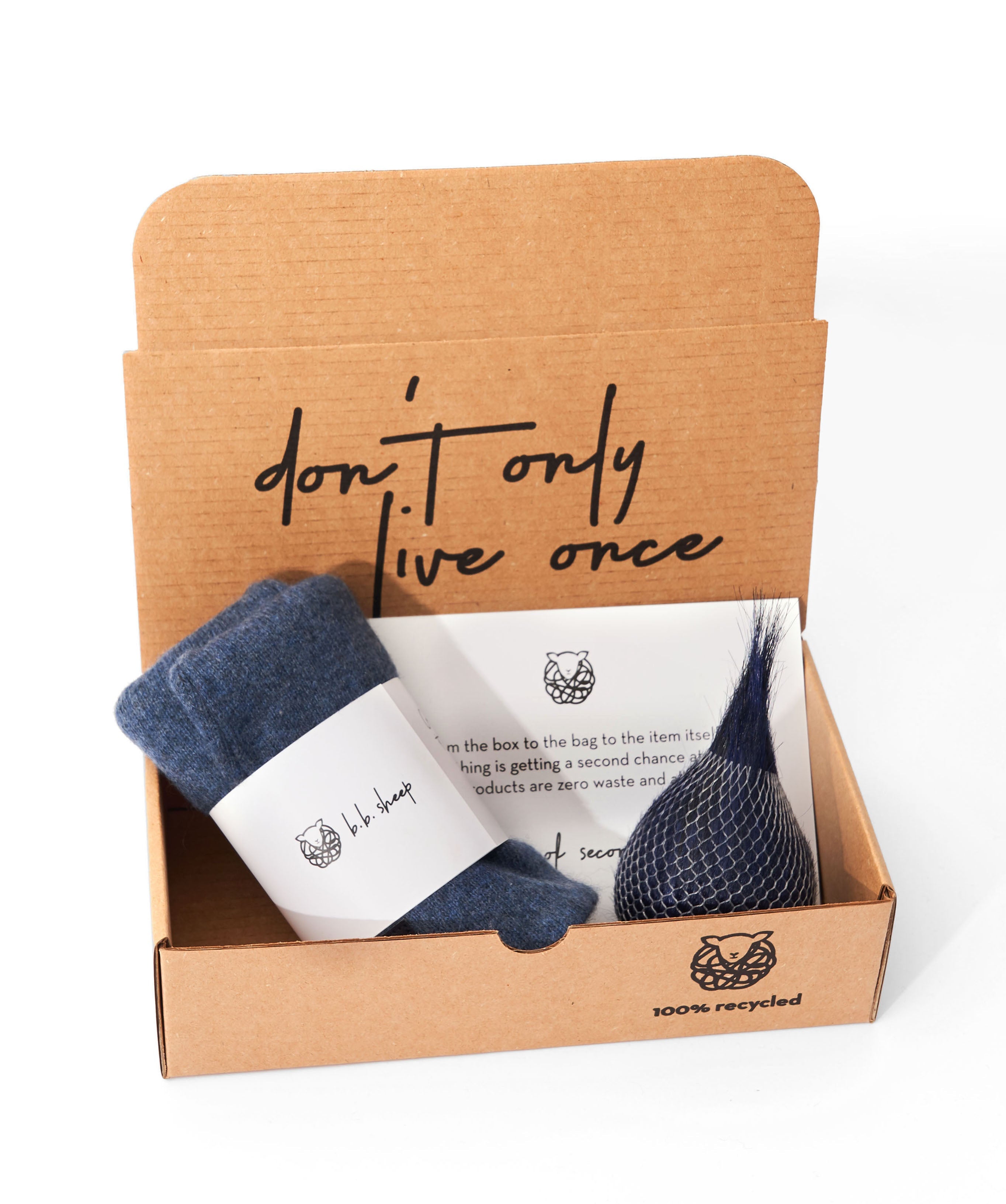 Denim Blue- Cashmere Beanie for Men