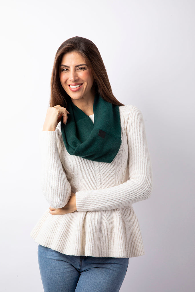 Military Green- Cashmere Infinity Scarf for Women