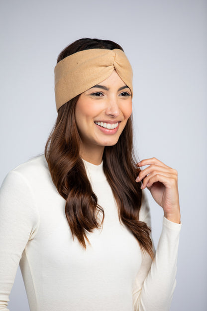 Neutral Headband Set - Dark Brown, Camel and Light Beige