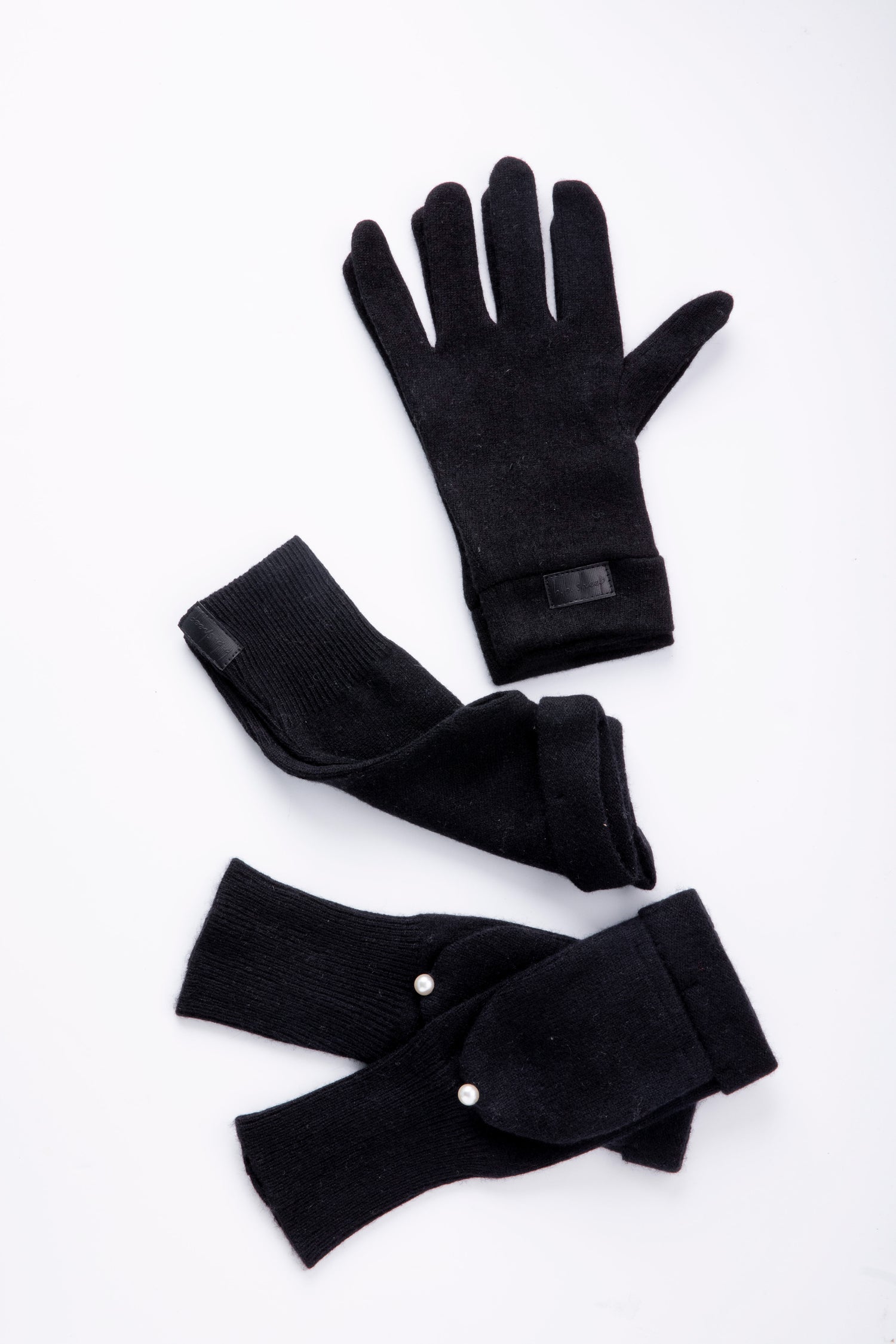 All Black Assorted Gloves Set - Black - Box of 3