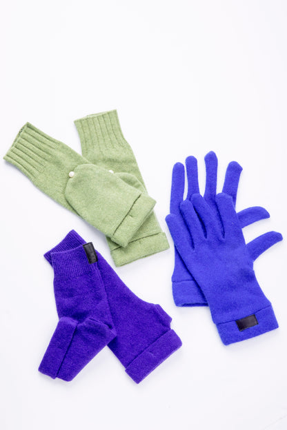 Jewel Assorted Gloves Set - Matcha Green, Purple and Blue - Box of 3