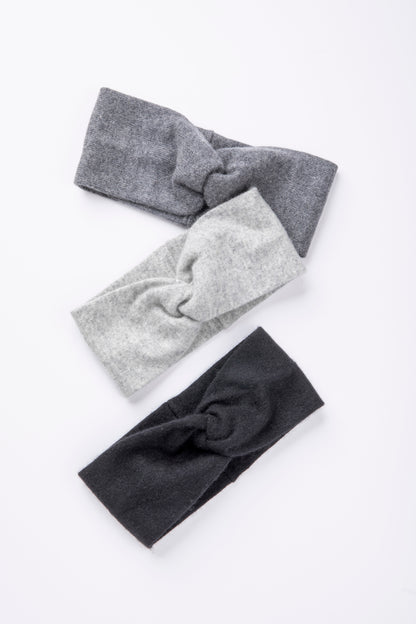 Basic Headband Set - Black, Dark Gray and Light Gray