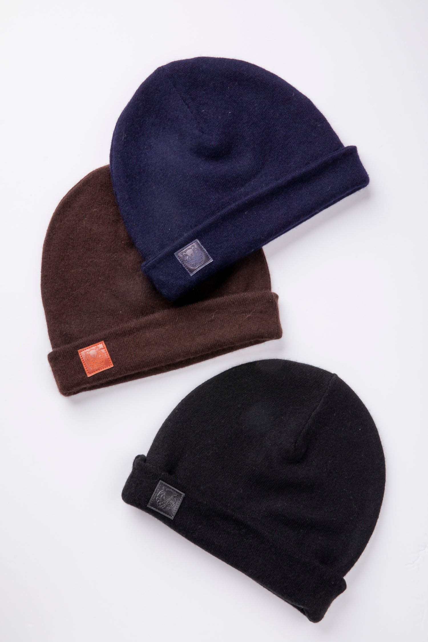 Basic Beanie Set - Dark Brown, Black, Navy Blue