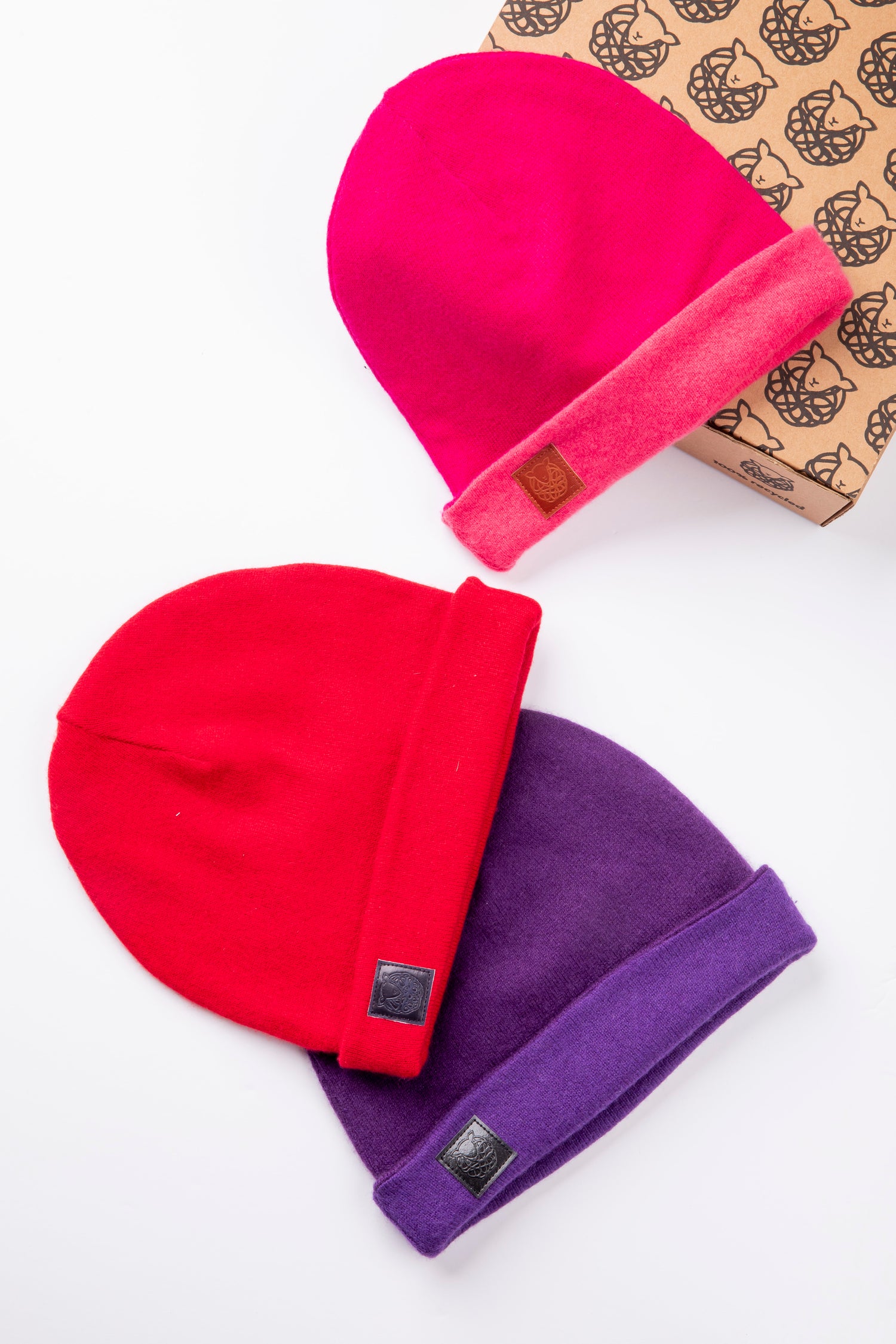 Barbie Beanie Set - Red, Dark Purple and Light Purple, Dark Pink and Light Pink