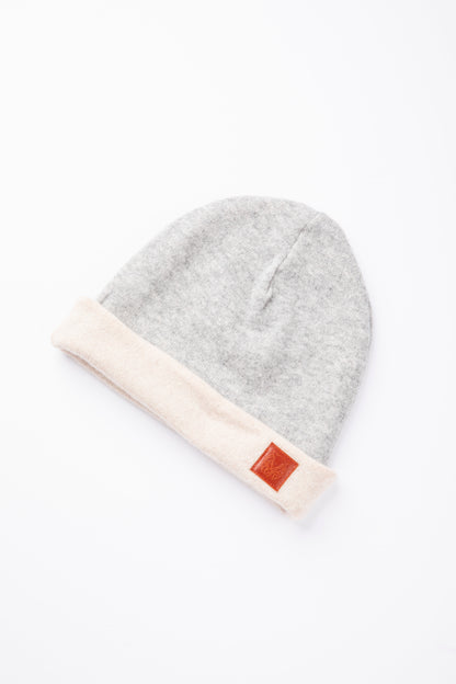 Neutral Beanie Set - Light Gray and Dark Gray, Black and Light Gray, Light Gray and Light Beige