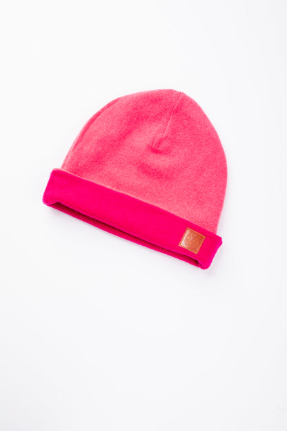 Dark Pink and Light Pink - Reversible Cashmere Beanie
