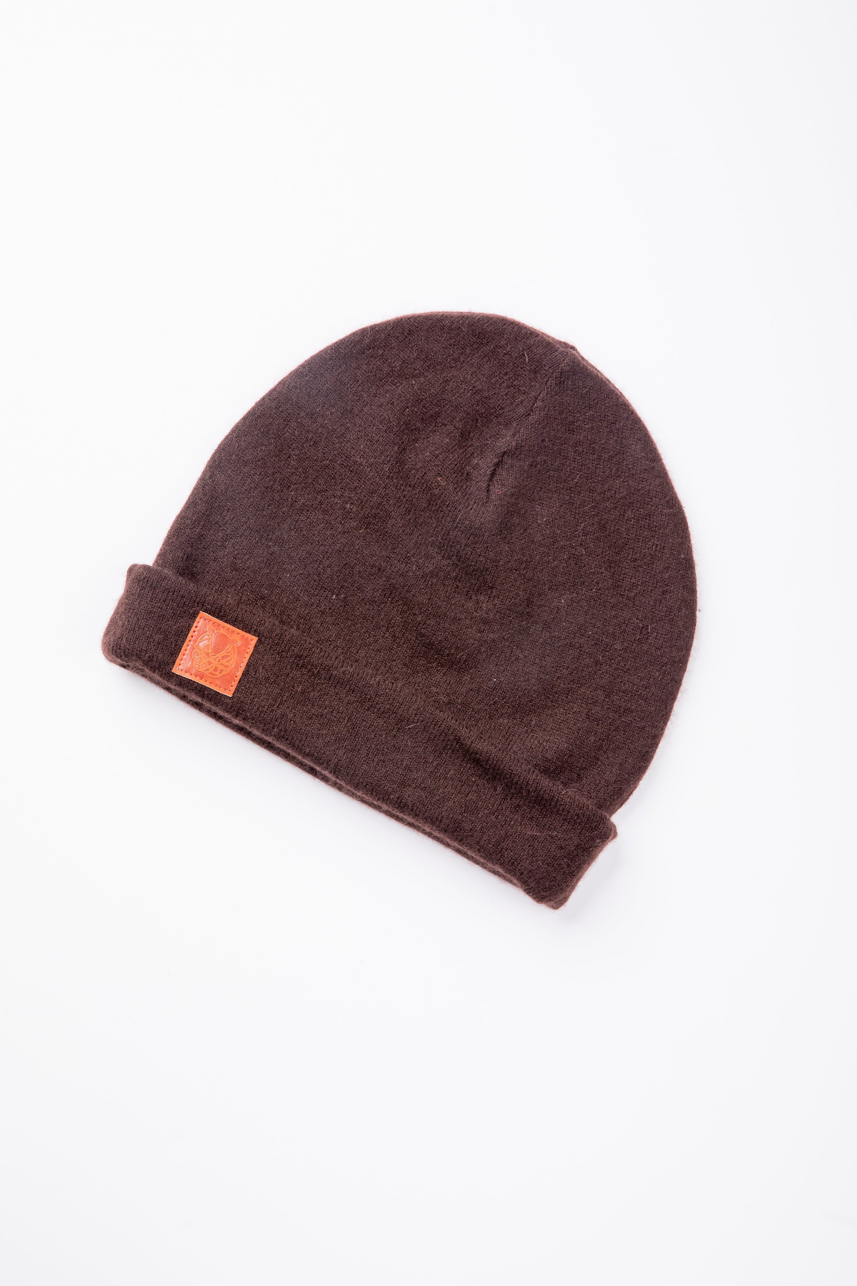 Dark Brown - Reversible Cashmere Beanie