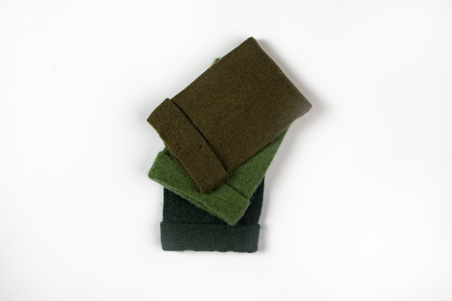 Dark Green - Cashmere Fingerless Gloves