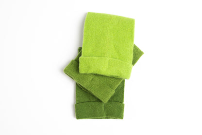 Bright Green - Cashmere Fingerless Gloves