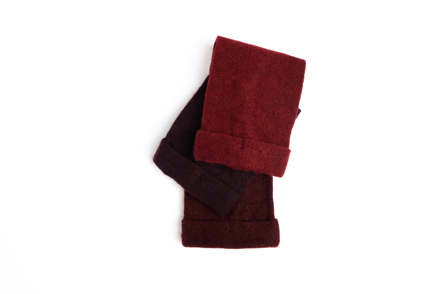 Maroon - Cashmere Fingerless Gloves