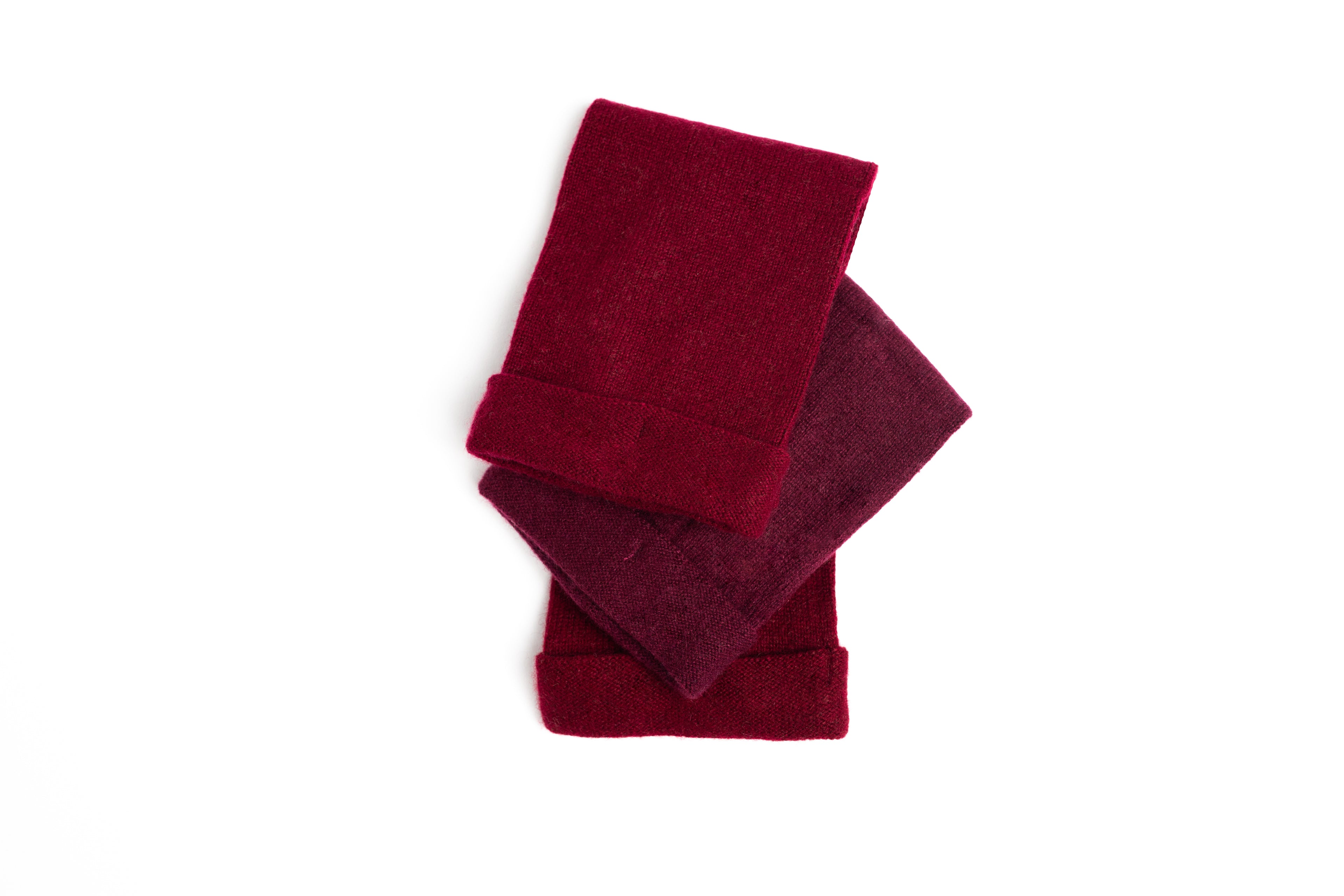 Dark Red - Cashmere  Fingerless Gloves