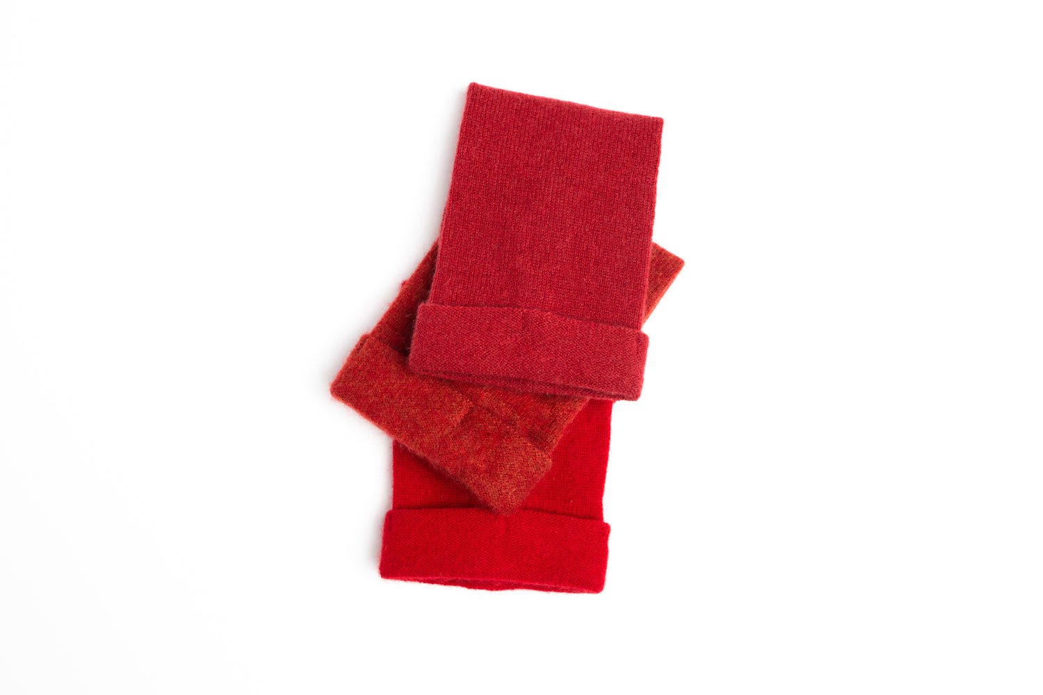 Red - Cashmere  Fingerless Gloves