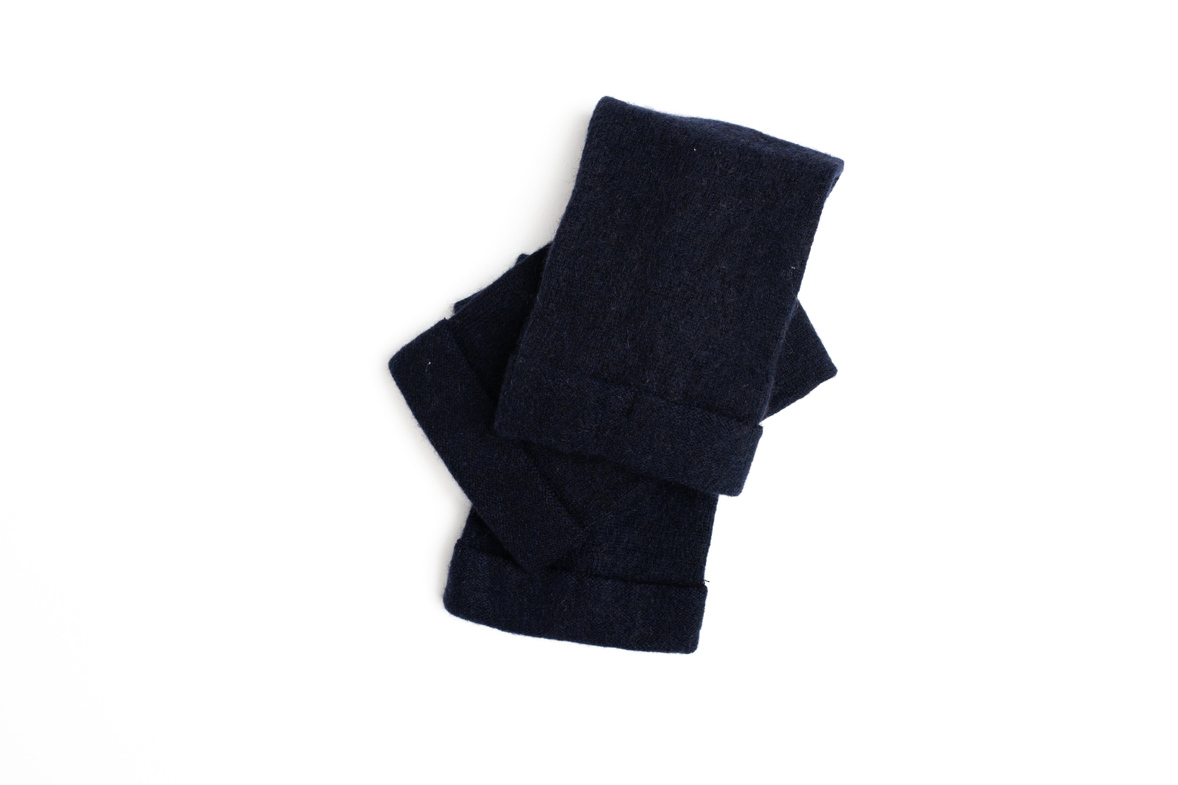 Navy Blue - Cashmere Fingerless Gloves