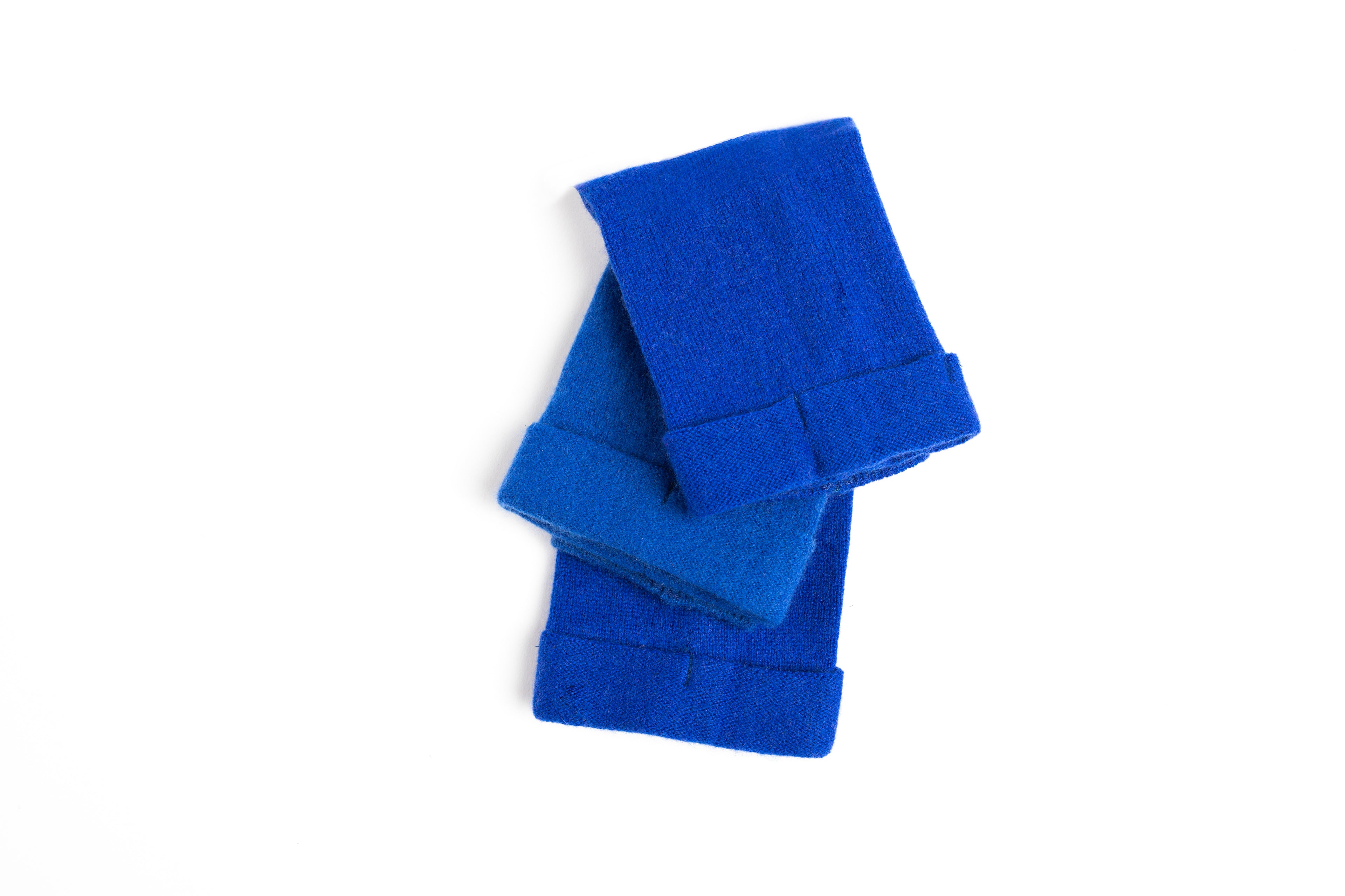 Blue - Cashmere Fingerless Gloves