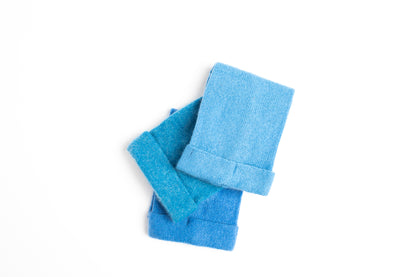 Bright Blue - Cashmere Fingerless Gloves